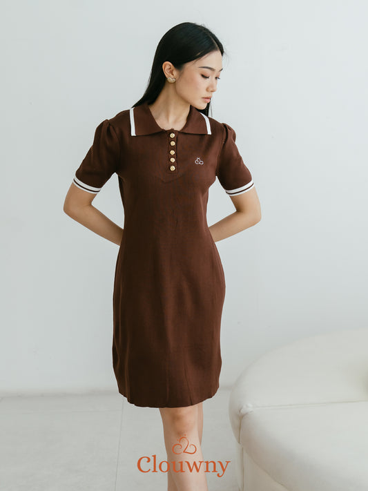 Anora Knit Dress - Coffee