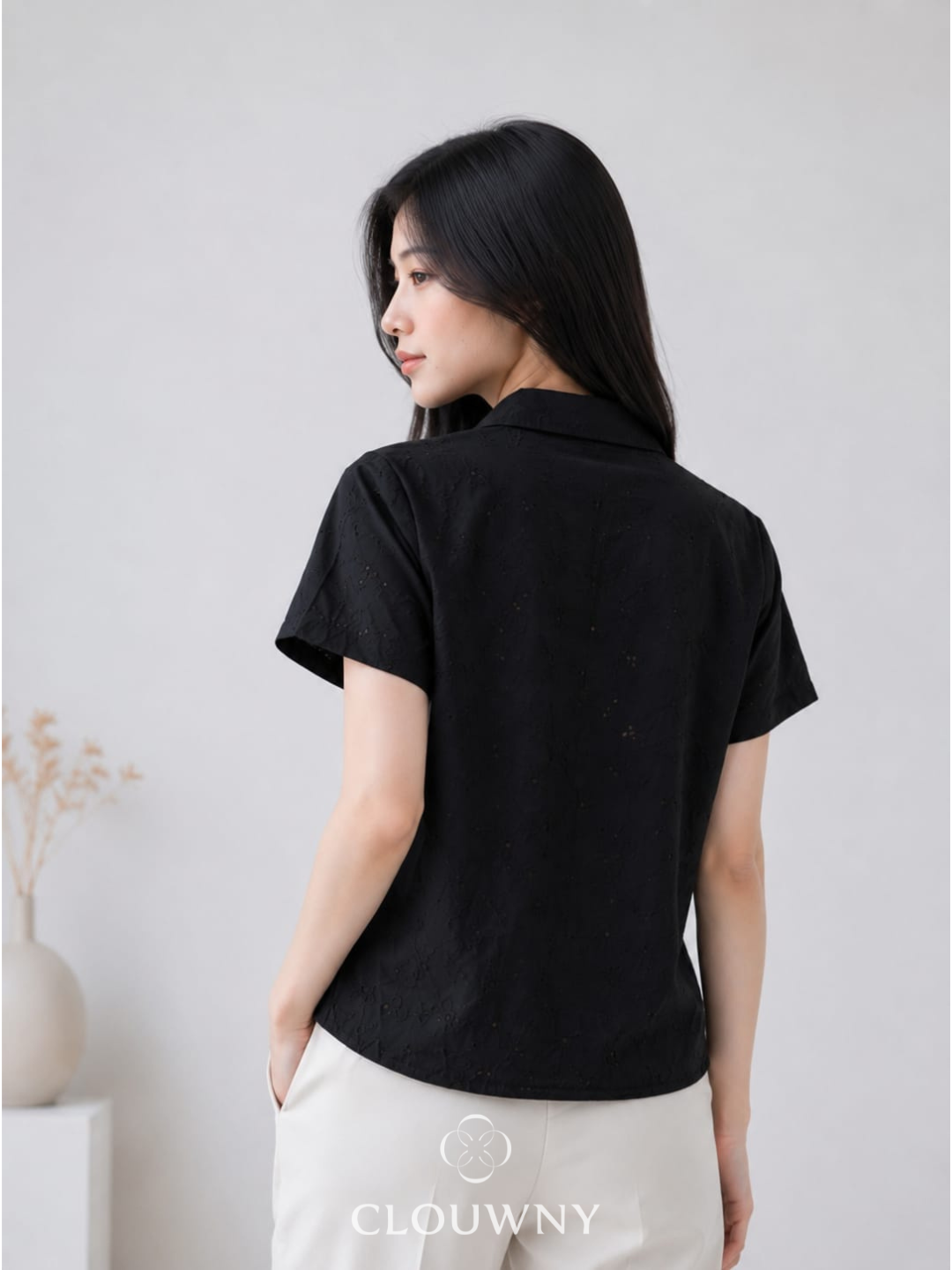 Date Lace Shirt - Black