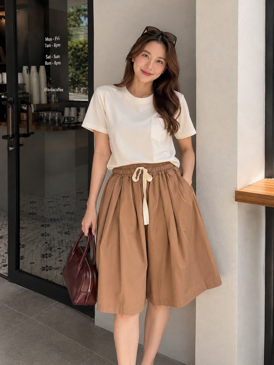 Natan Midi Pants - Taupe