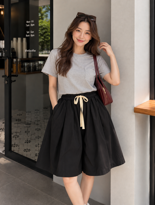 Natan Midi Pants - Black