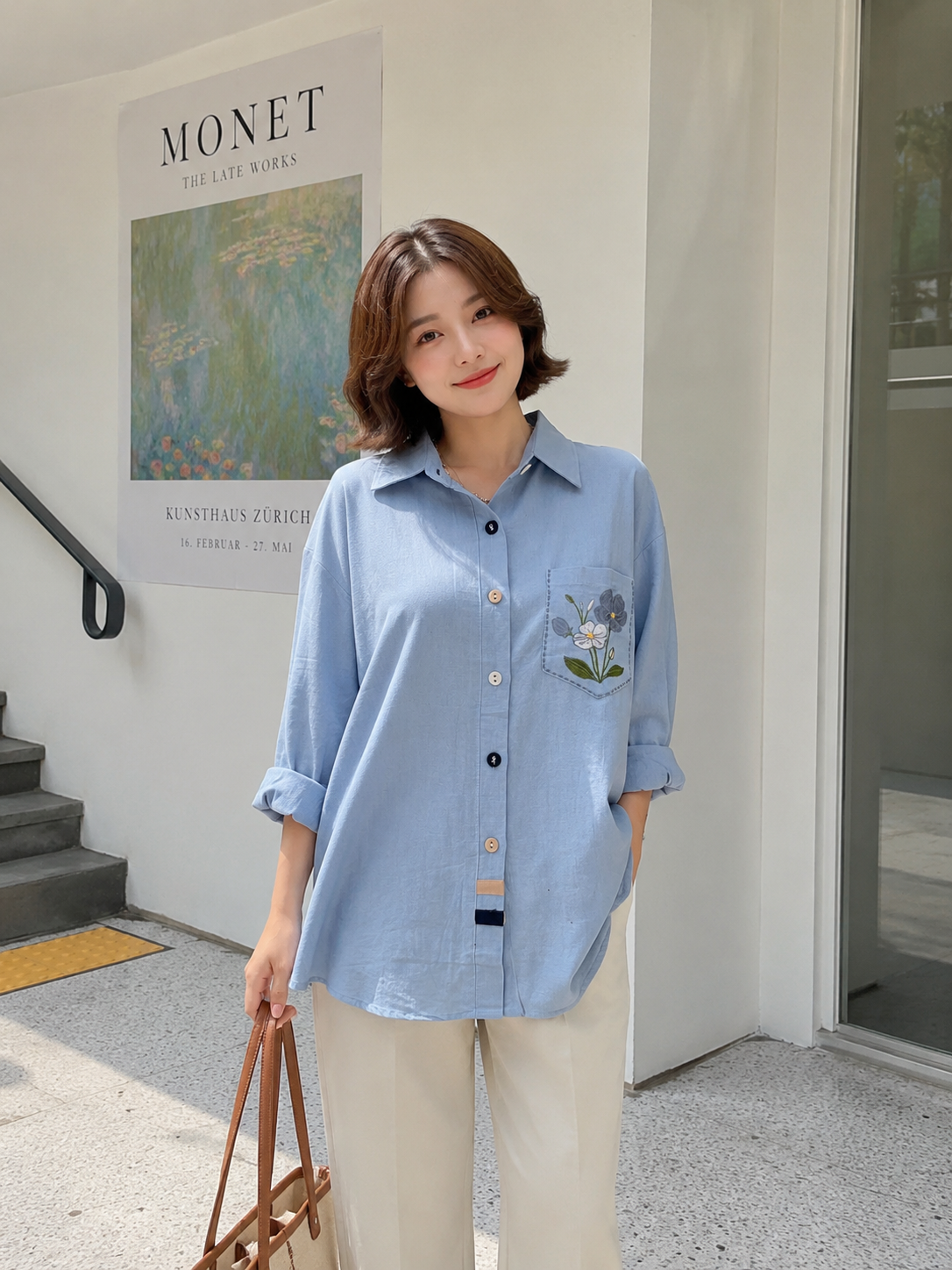 Porta Pocket Cotton Longsleeve - Blue