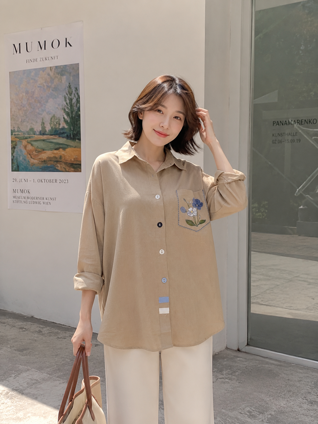 Porta Pocket Cotton Longsleeve - Oat