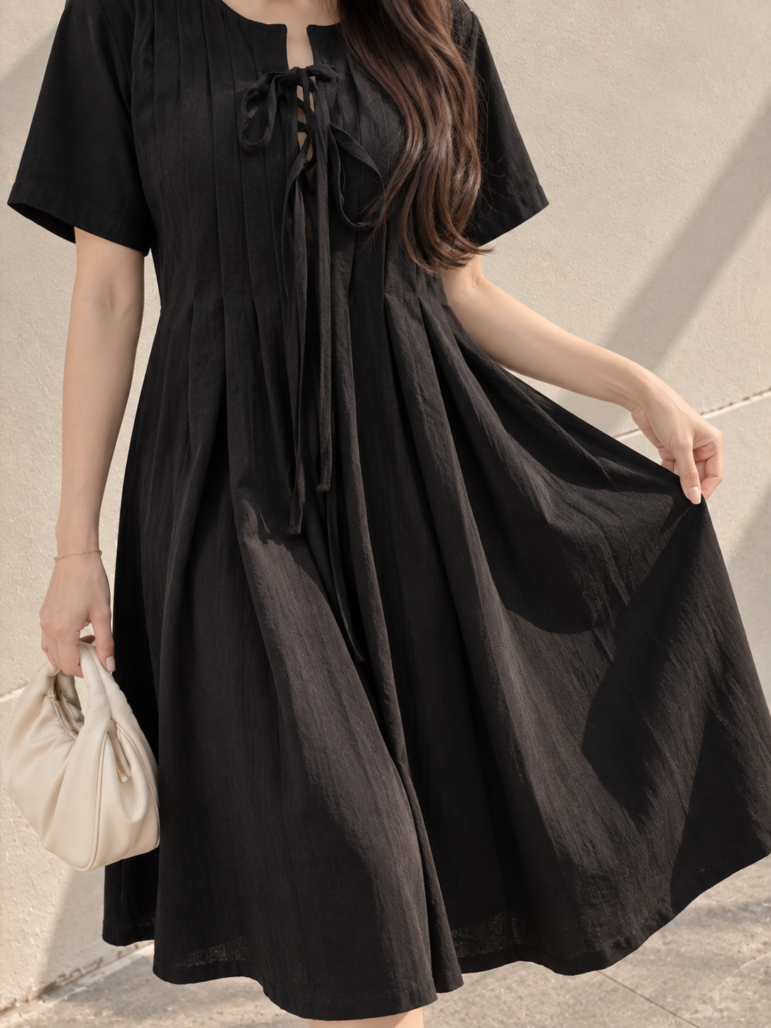 Senta Midi Dress - Black