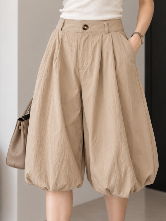 Moti Baloon Midi Pants - Cream