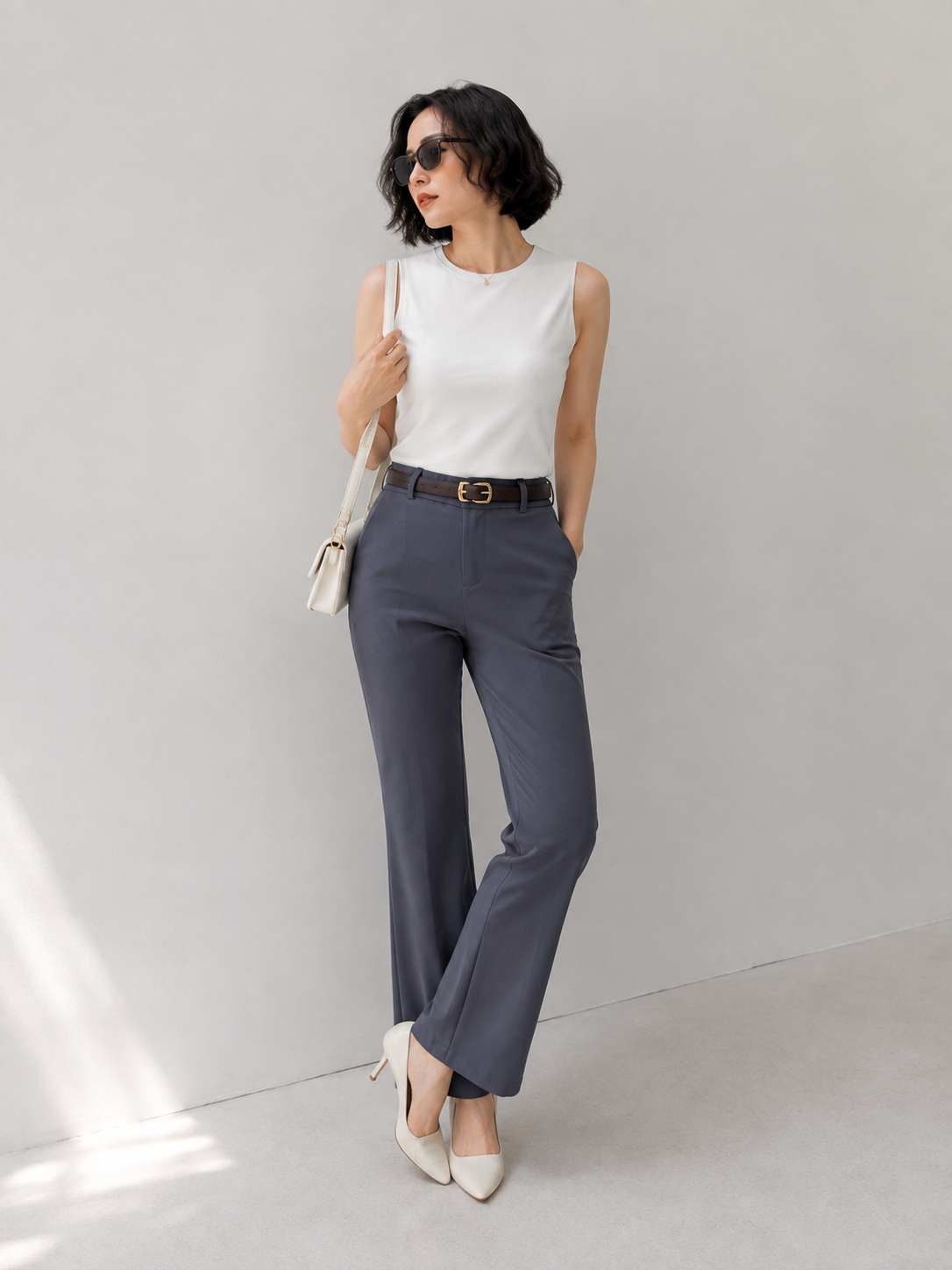 Kino Cutbray Pants - Grey