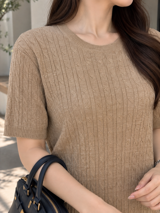 Jorji Basic Knit Dress - Khaki