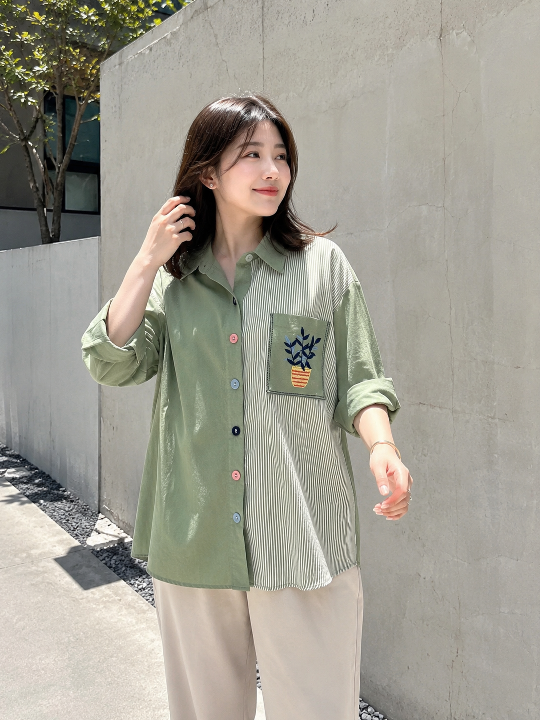 Vaza Pocket Cotton Longsleeve - Green