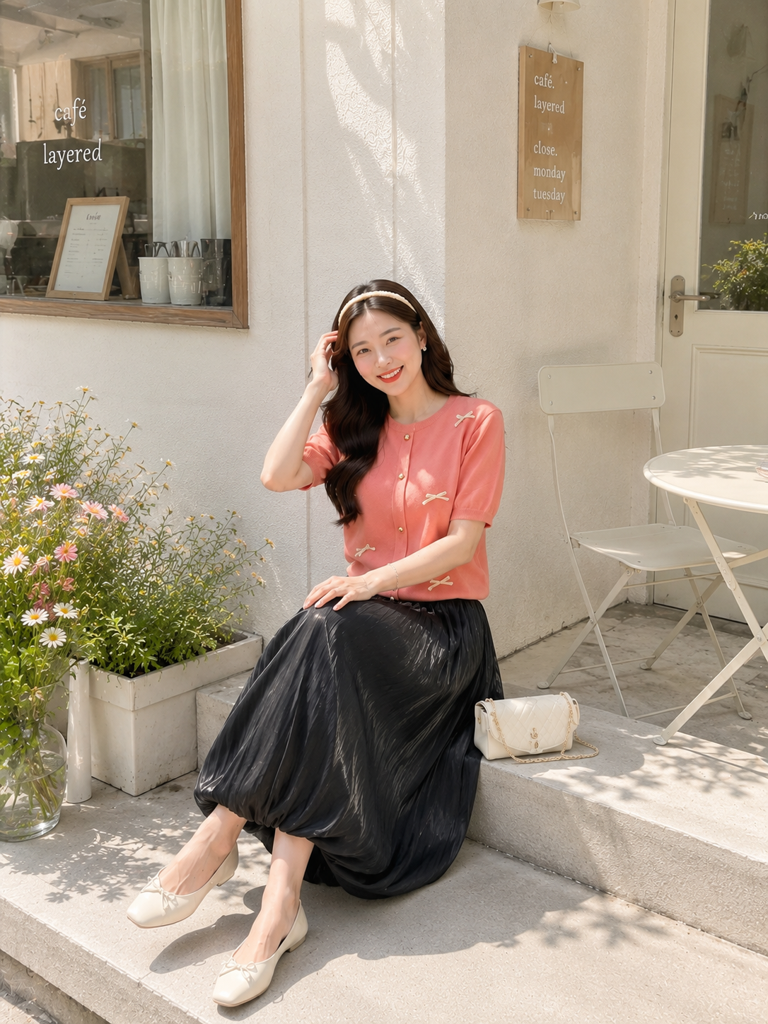 Nolan Midi Baloon Skirt - Black