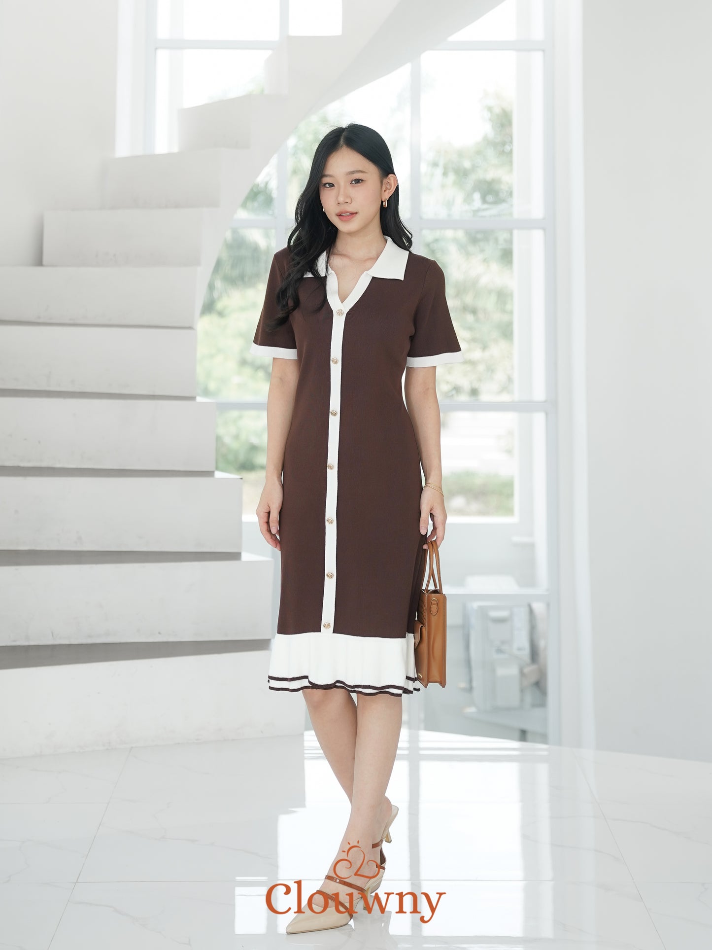 Malia Knit Dress - Coffee