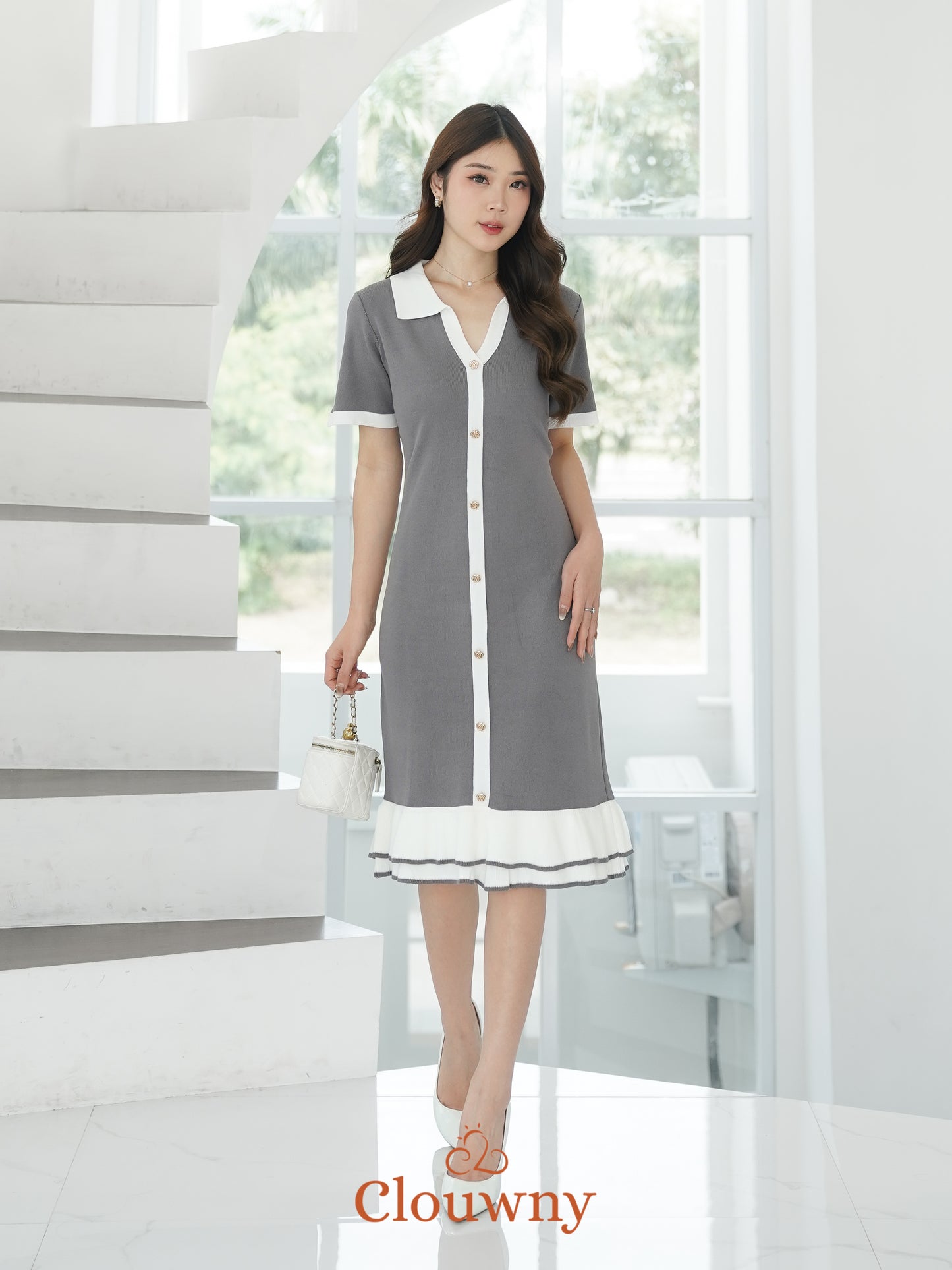 Malia Knit Dress - Grey