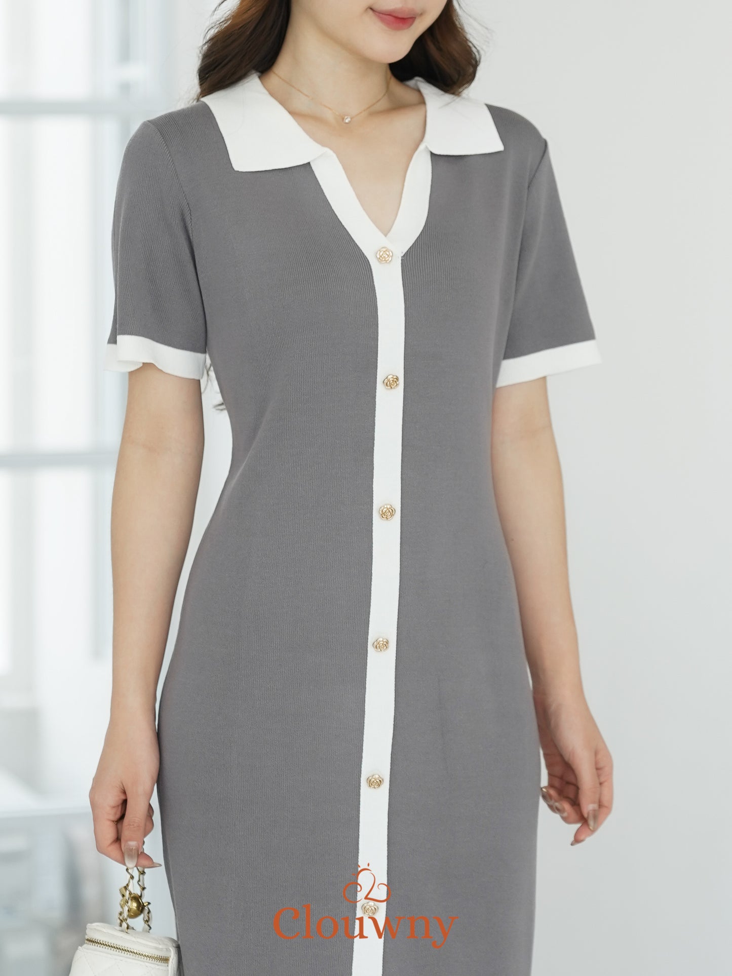 Malia Knit Dress - Grey