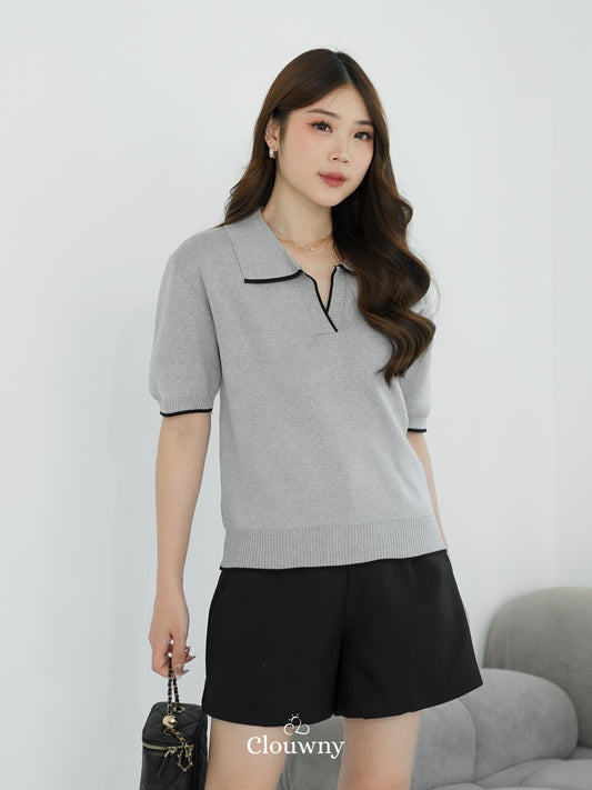 Nabel Knit Top - Grey
