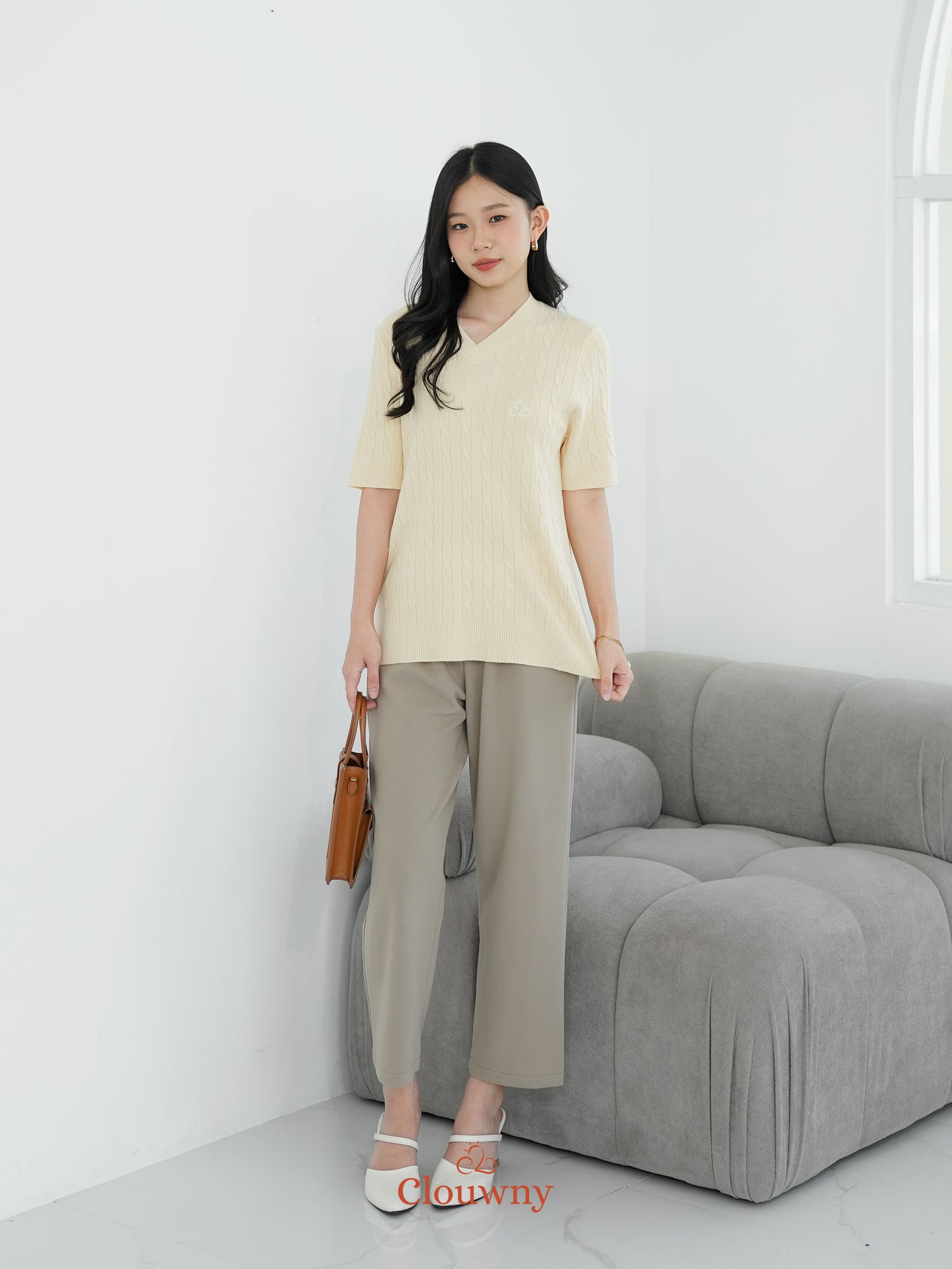 Vienna Knit Top - Baby Yellow