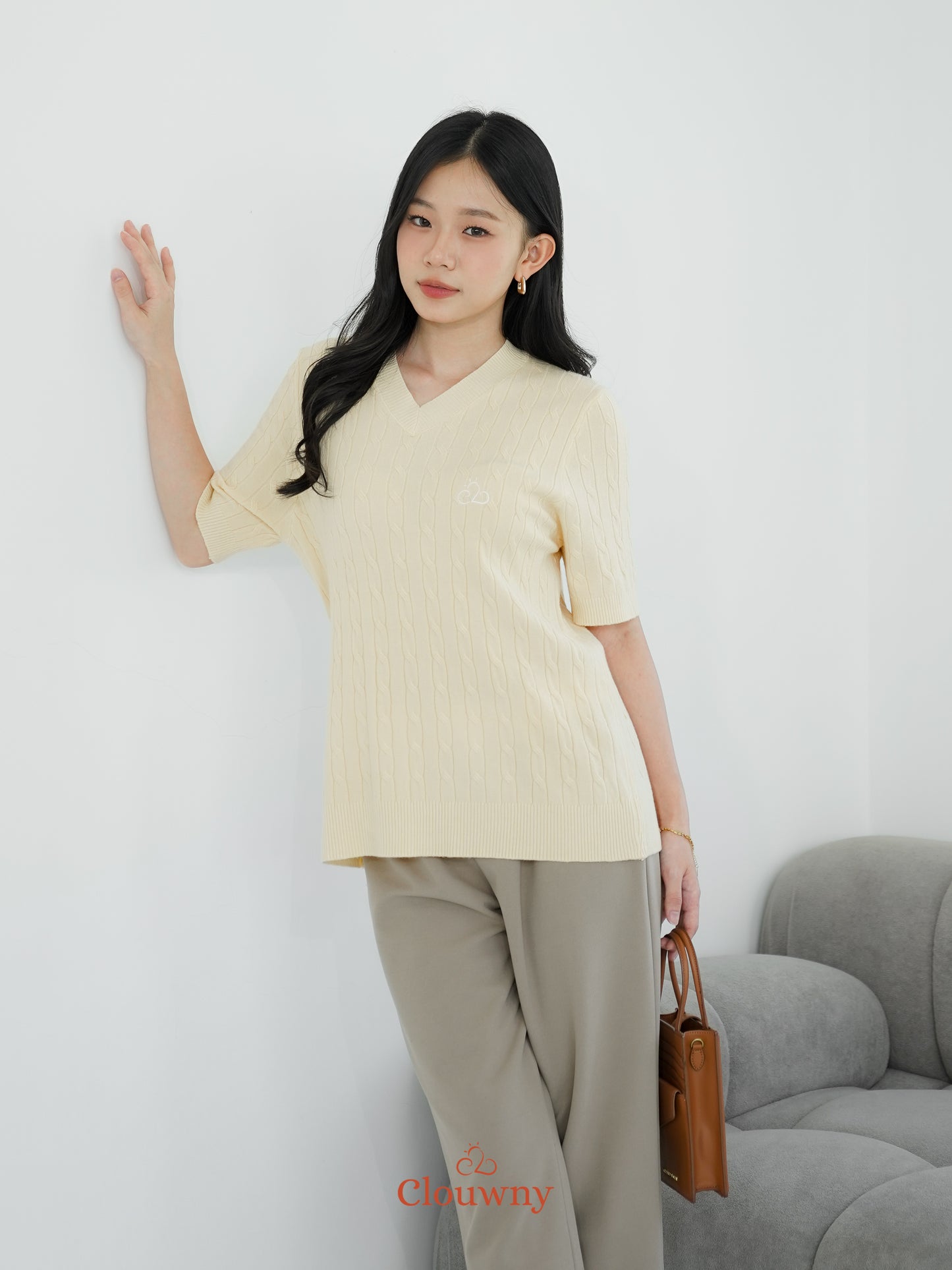 Vienna Knit Top - Baby Yellow