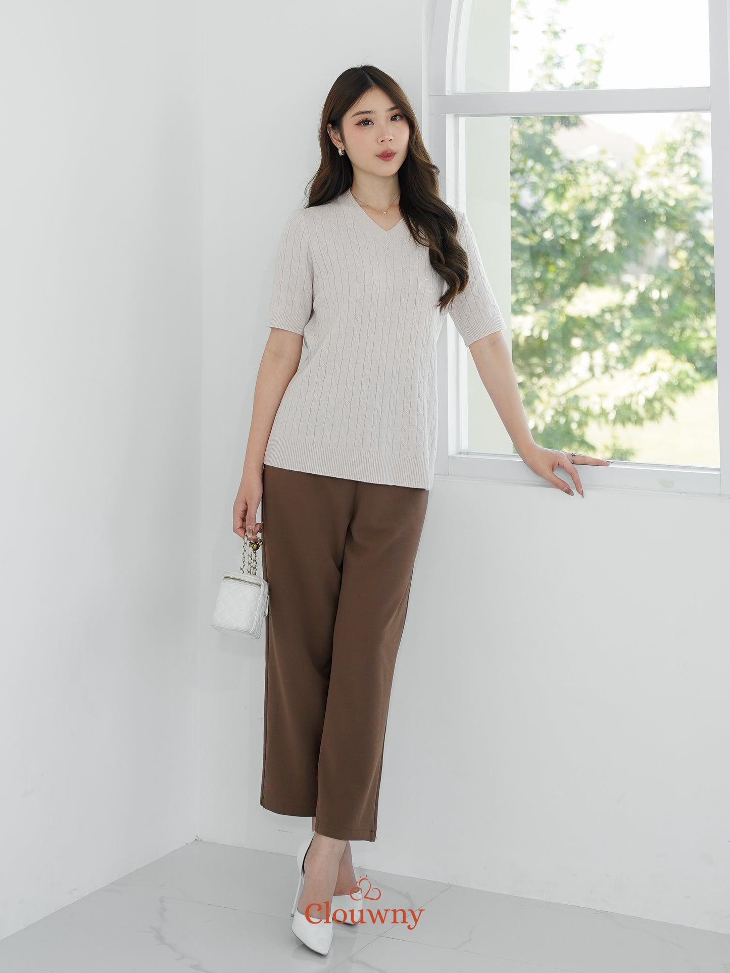 Vienna Knit Top - Oat