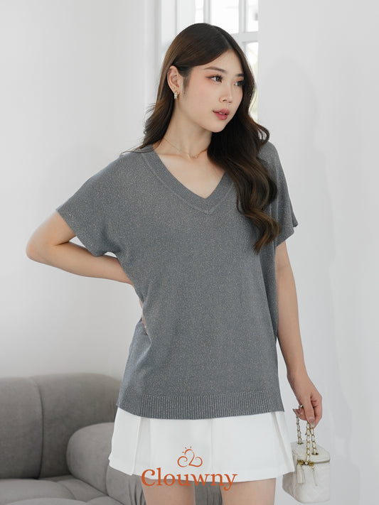 Varen Glitter Top - Grey