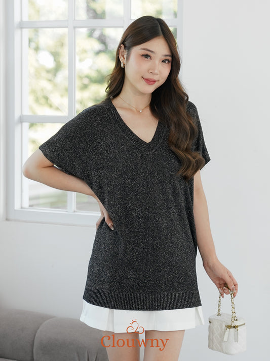 Varen Glitter Top - Black