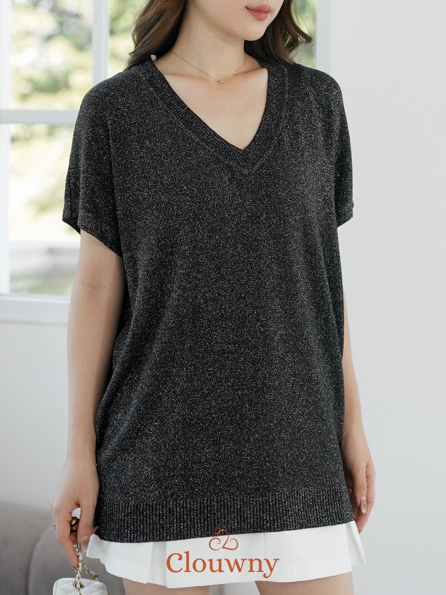 Varen Glitter Top - Black