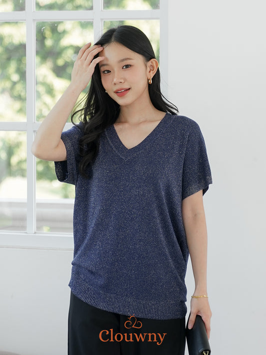 Varen Glitter Top - Navy
