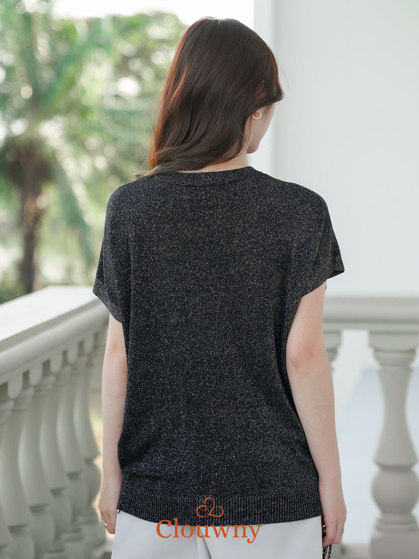 Umaira Glitter Top - Black