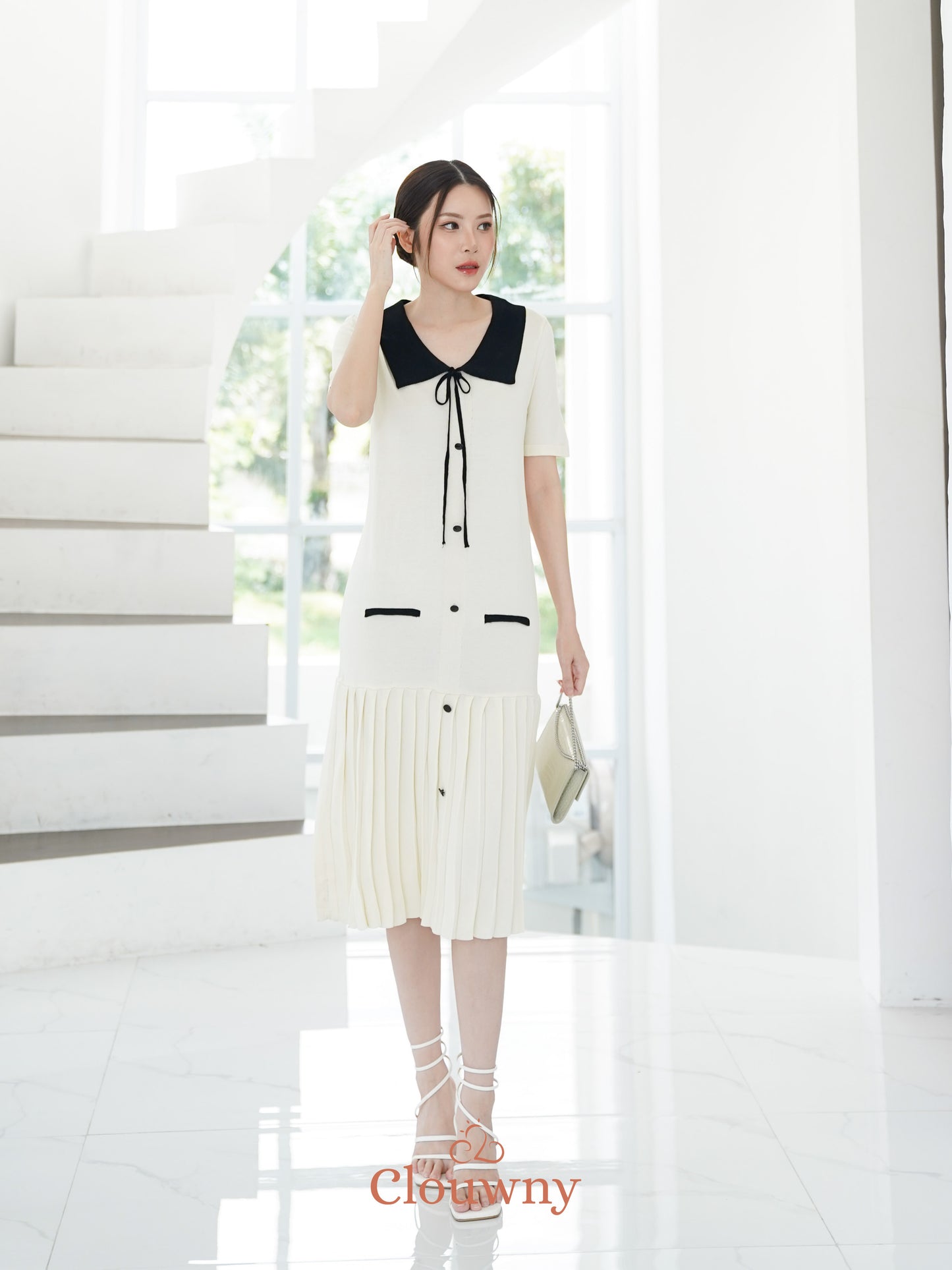 Candle Knit Dress - Cream