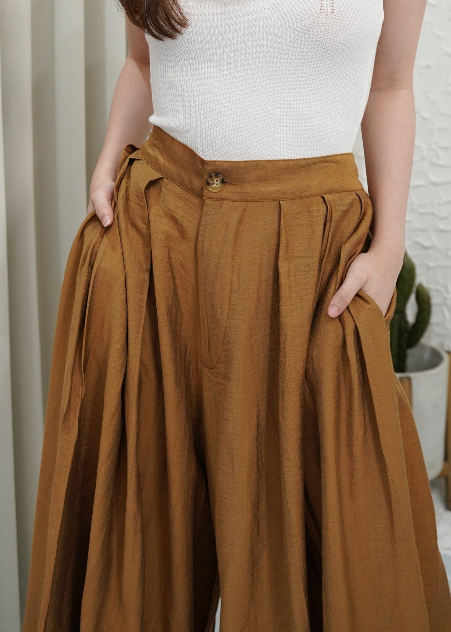 Yuni Cullotes Pants - Caramel