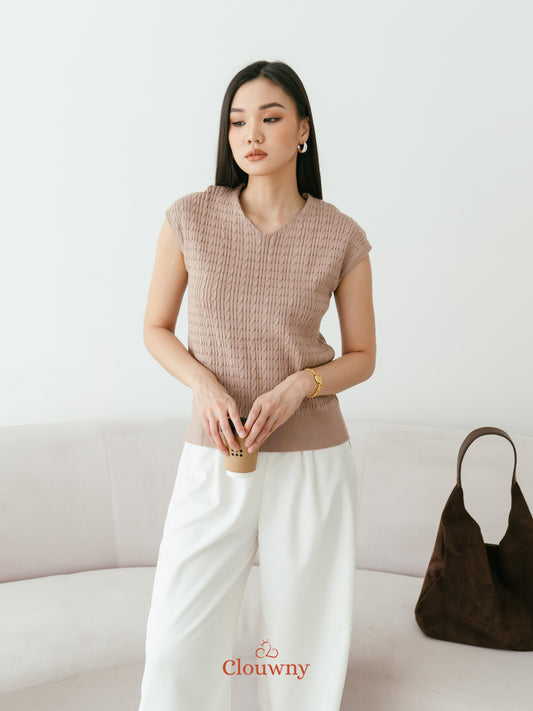 Vanda Knit Top - Khaki
