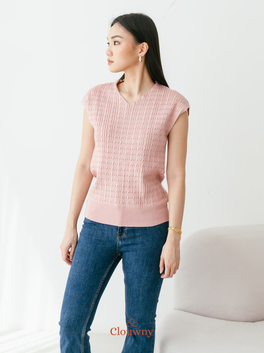 Vanda Knit Top - Pink