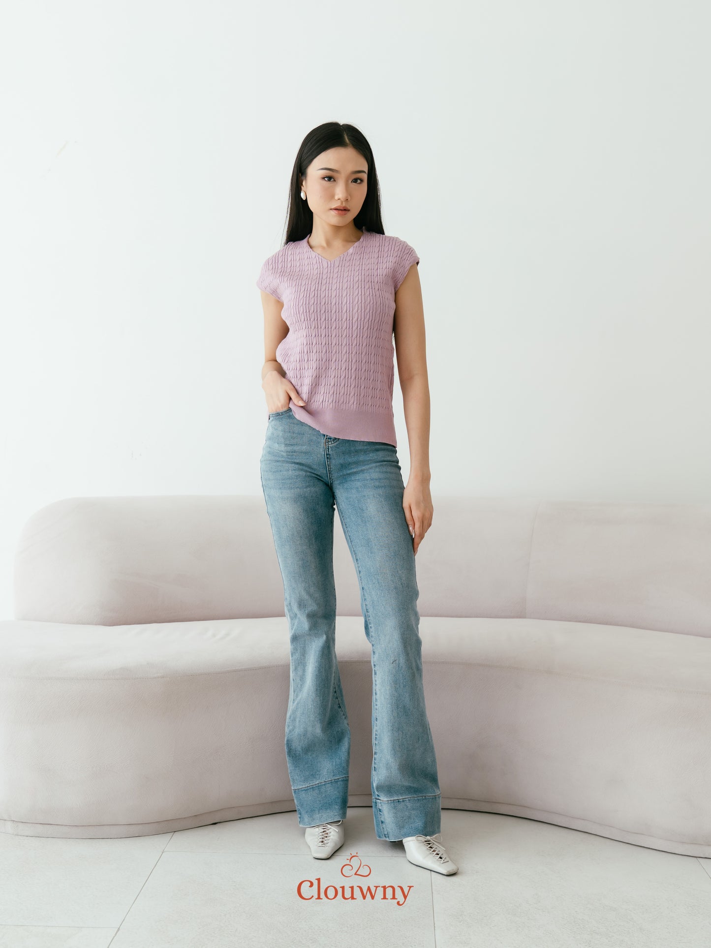 Vanda Knit Top - Lavender