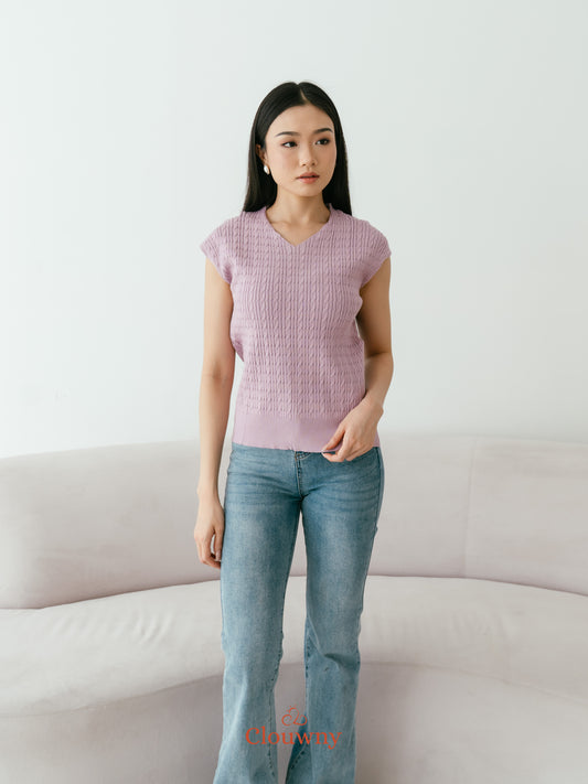 Vanda Knit Top - Lavender