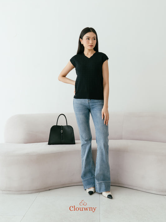 Vanda Knit Top - Black