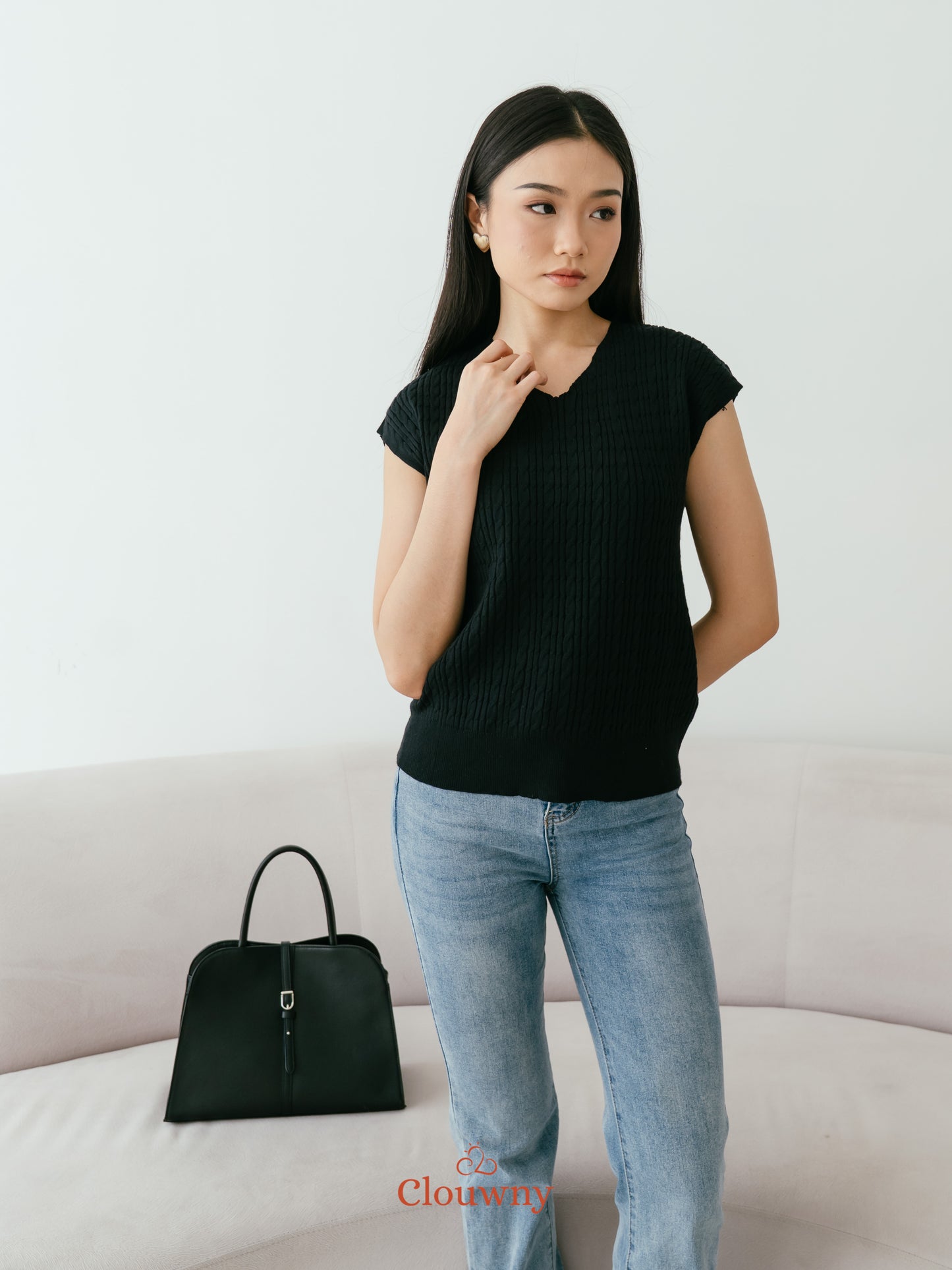 Vanda Knit Top - Black