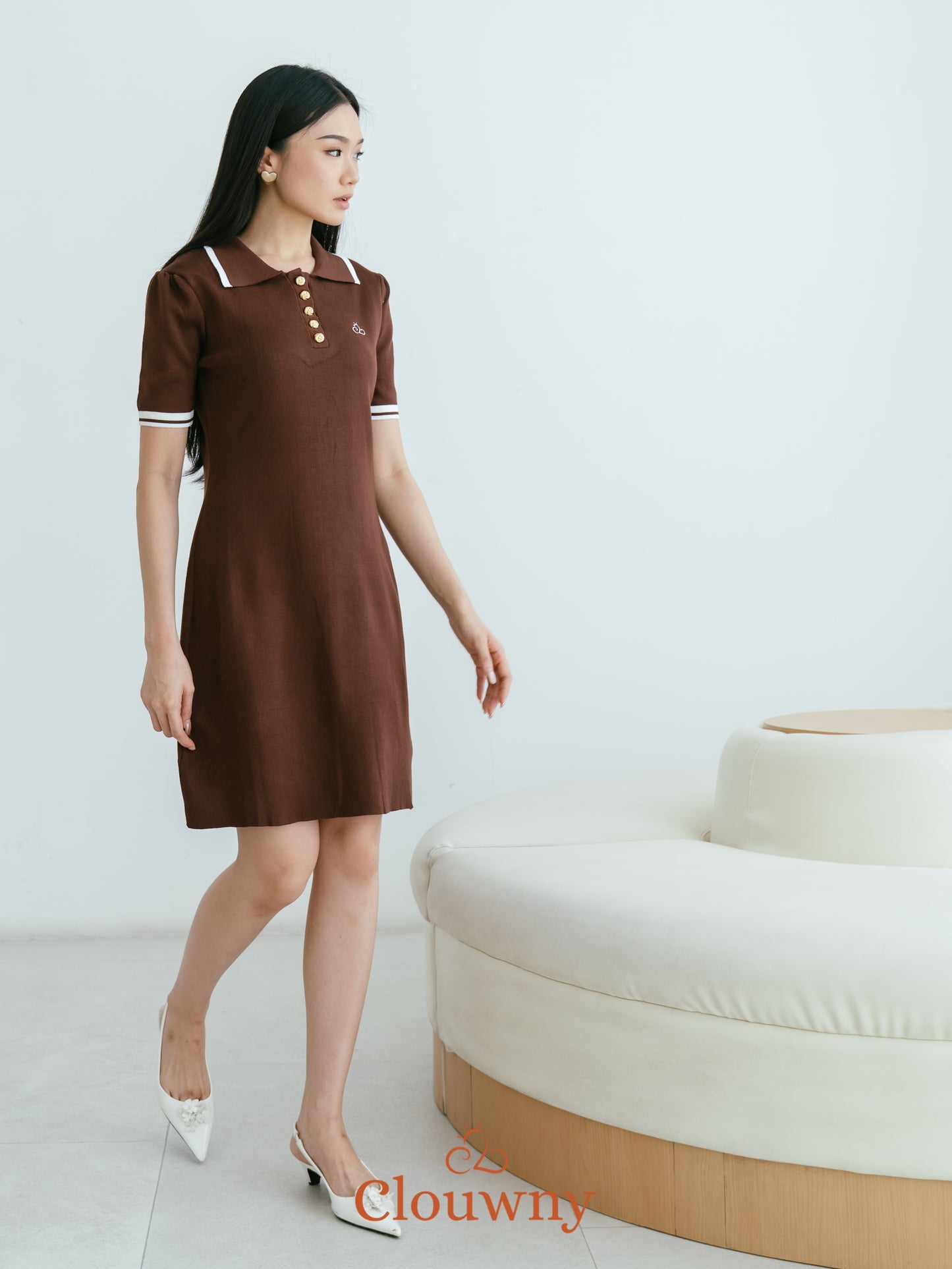 Anora Knit Dress - Coffee