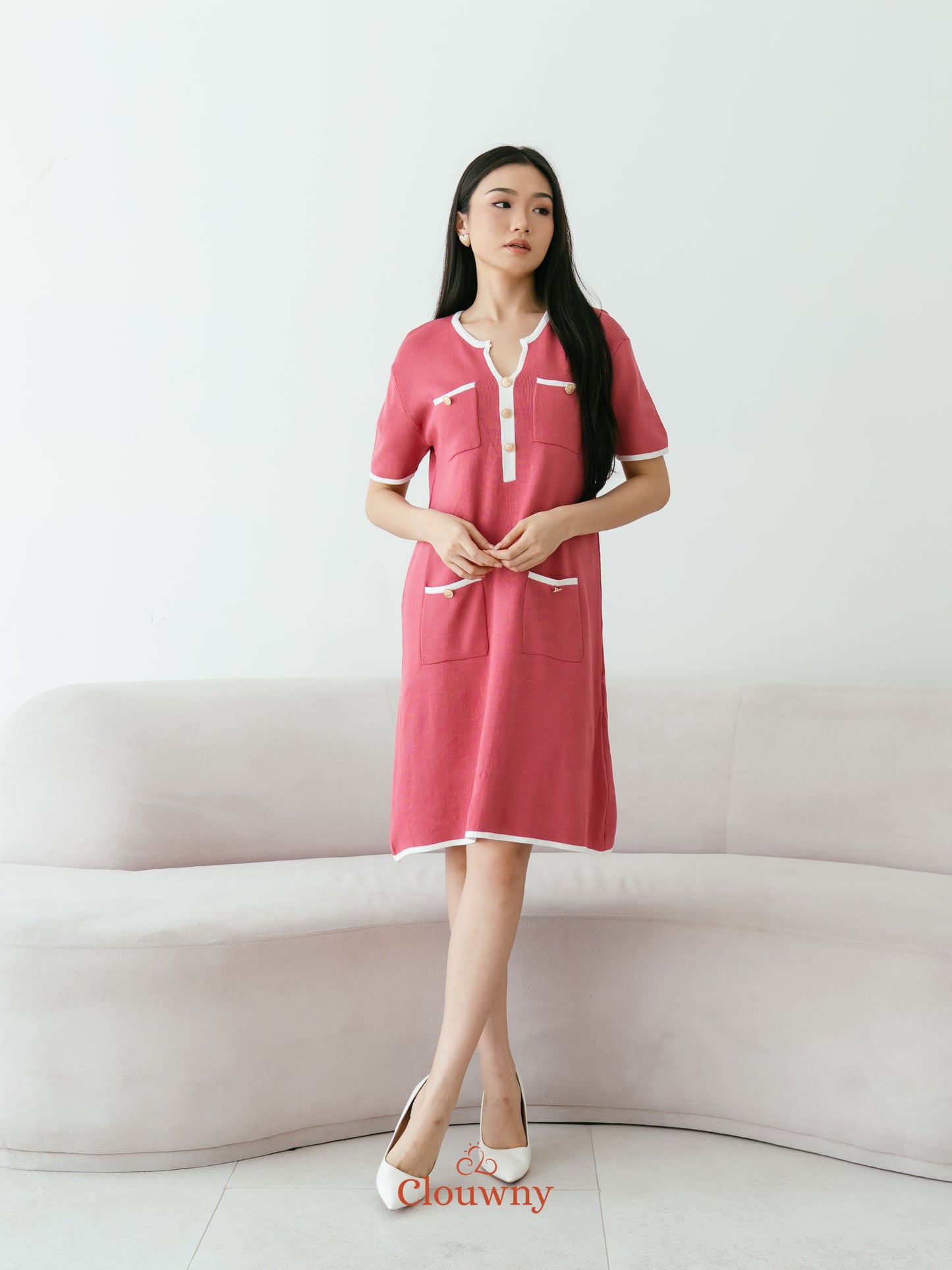 Ventura Knit Dress - Pink