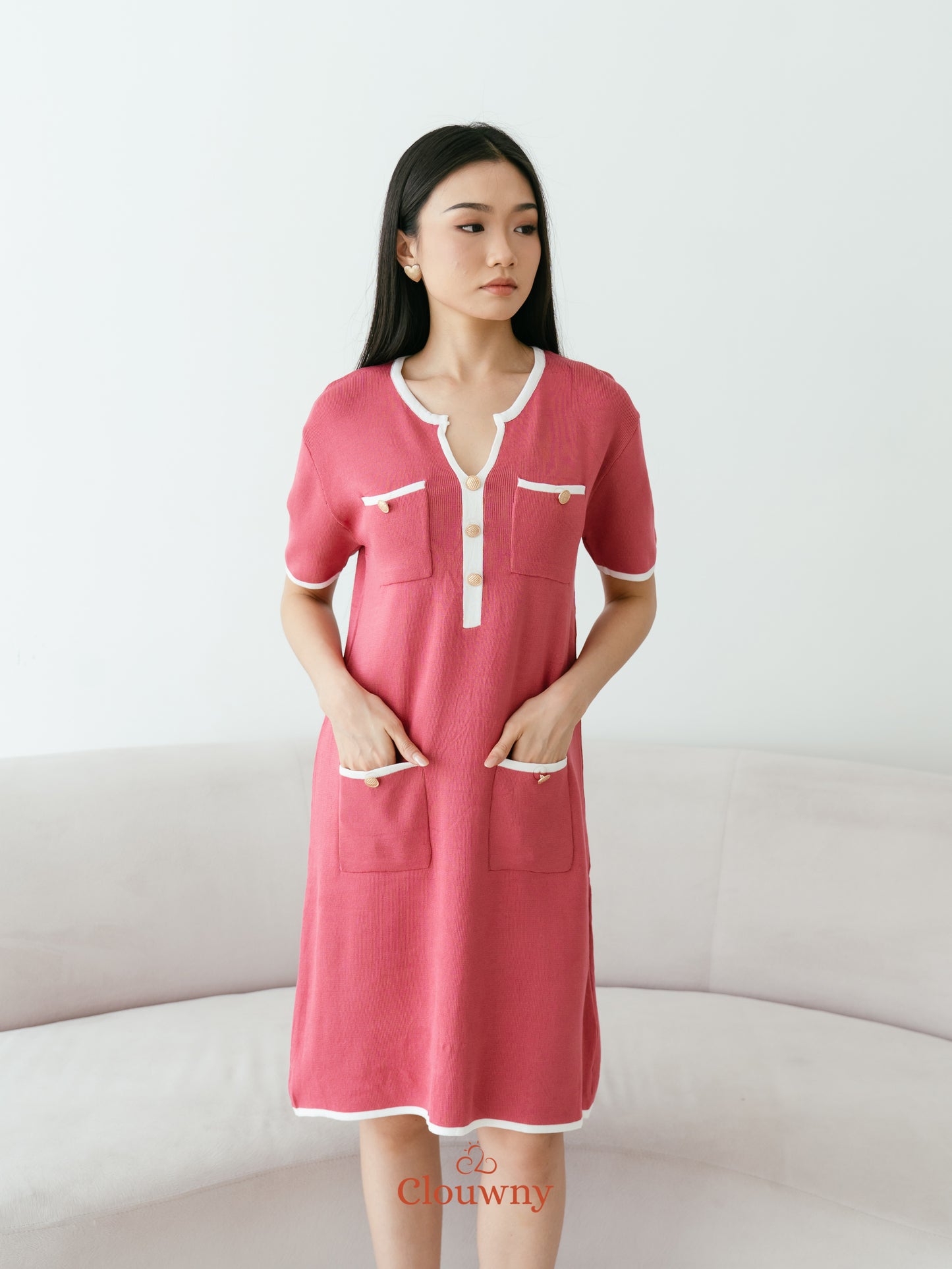 Ventura Knit Dress - Pink