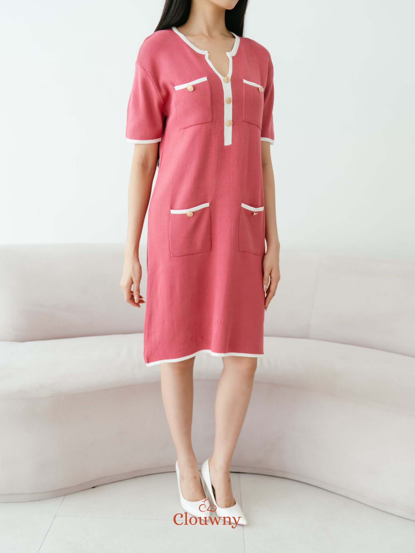 Ventura Knit Dress - Pink