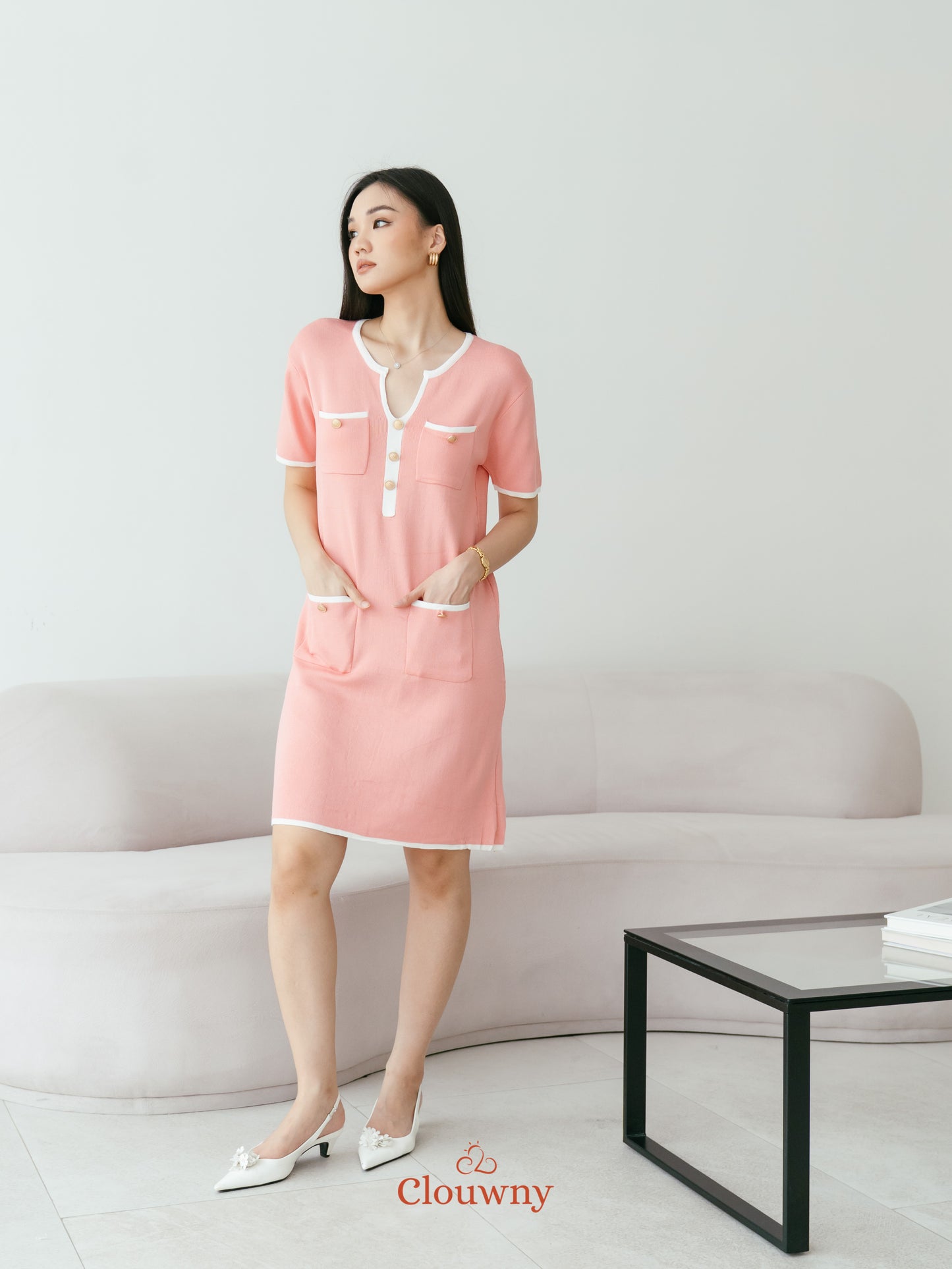 Ventura Knit Dress - Peach
