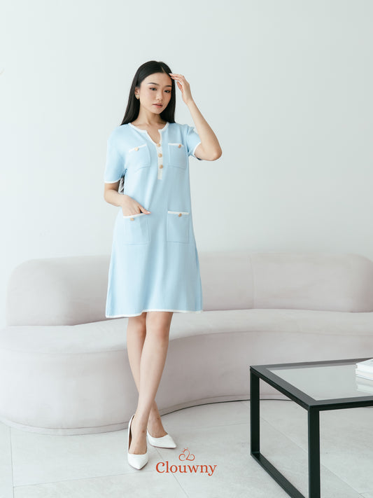 Ventura Knit Dress - Blue