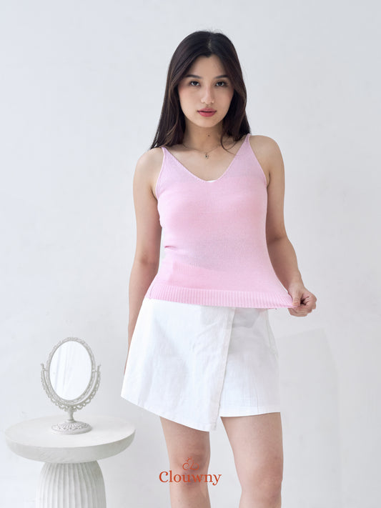 Dela Spaghetti Glitter Tanktop - Pink