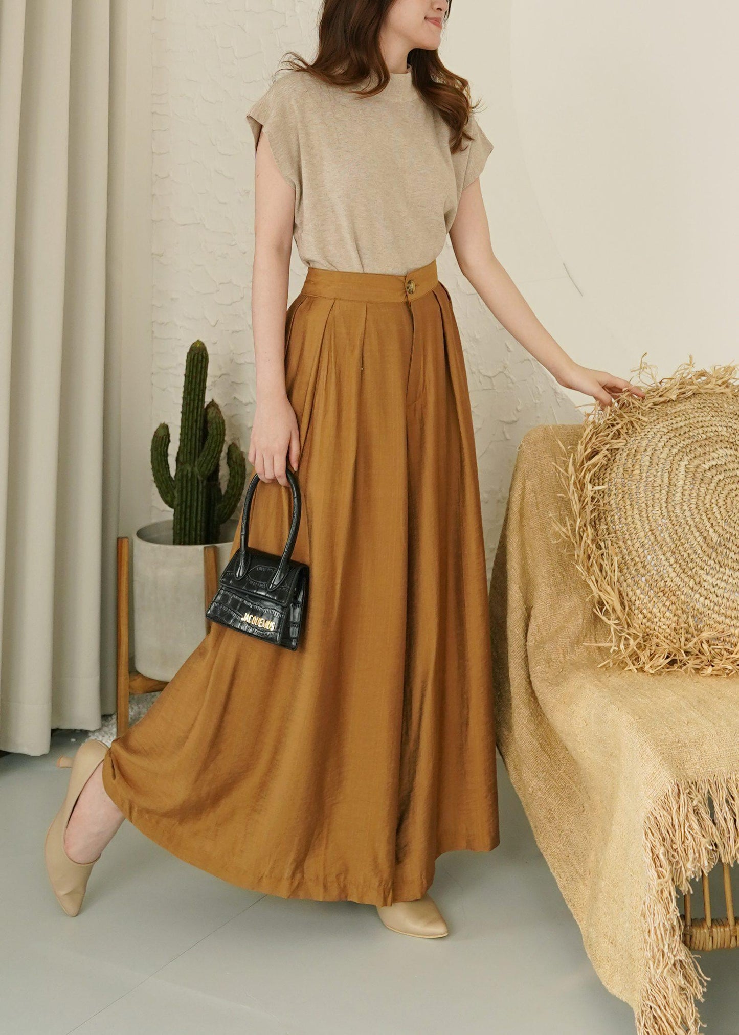 Yuni Cullotes Pants - Caramel