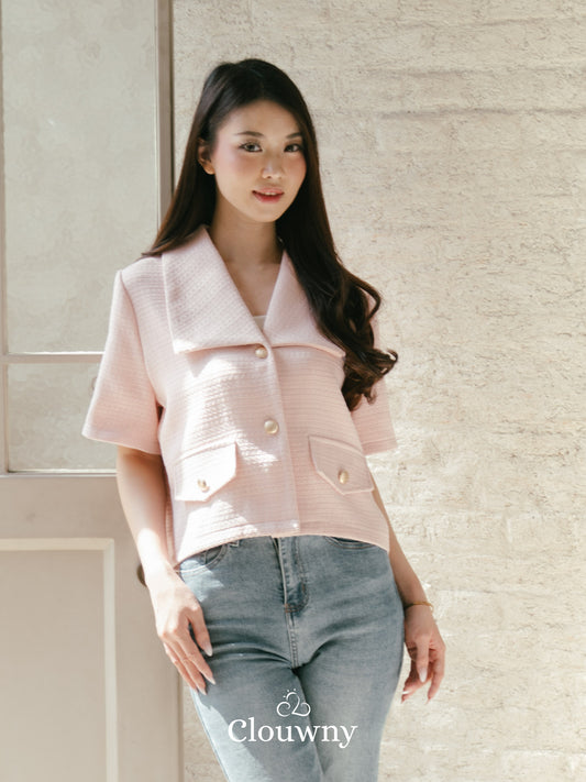 Orega Tweed Top - Pink