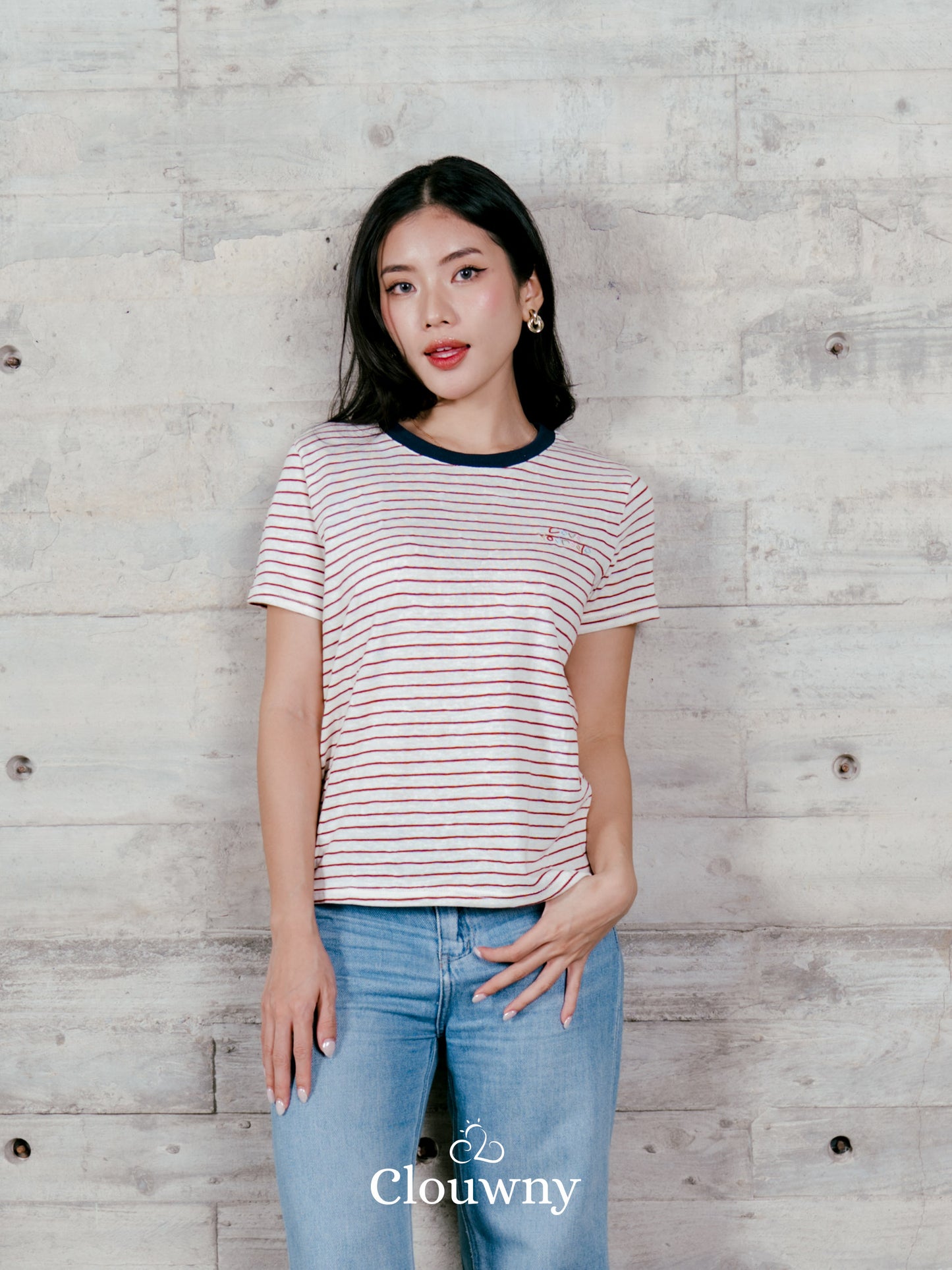 Love Stripes Tshirt - Maroon