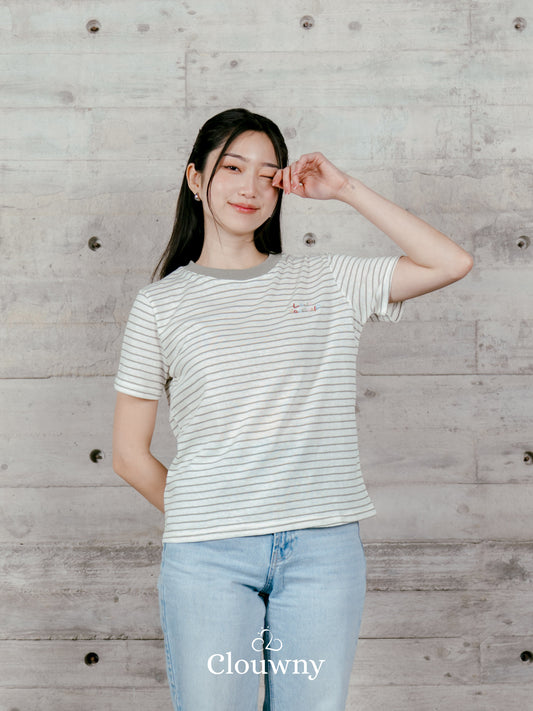 Love Stripes Tshirt - Green