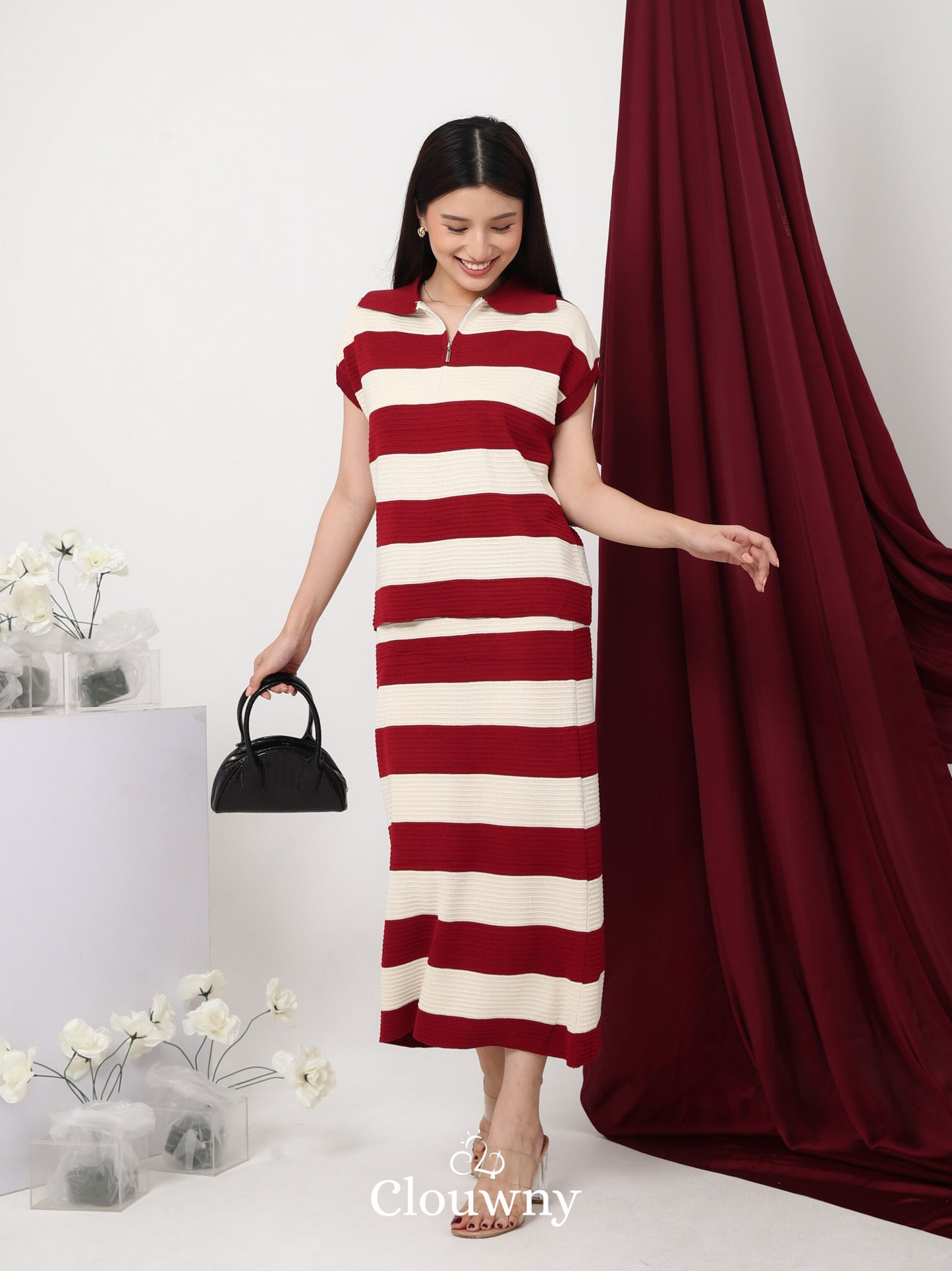 Lyon Stripes Set - Maroon