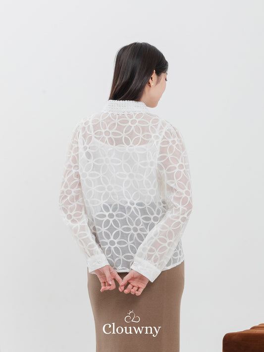 Florence Lace Top - White
