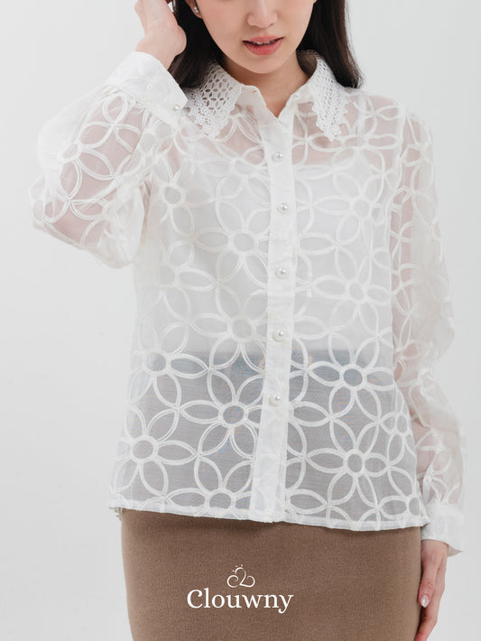 Florence Lace Top - White