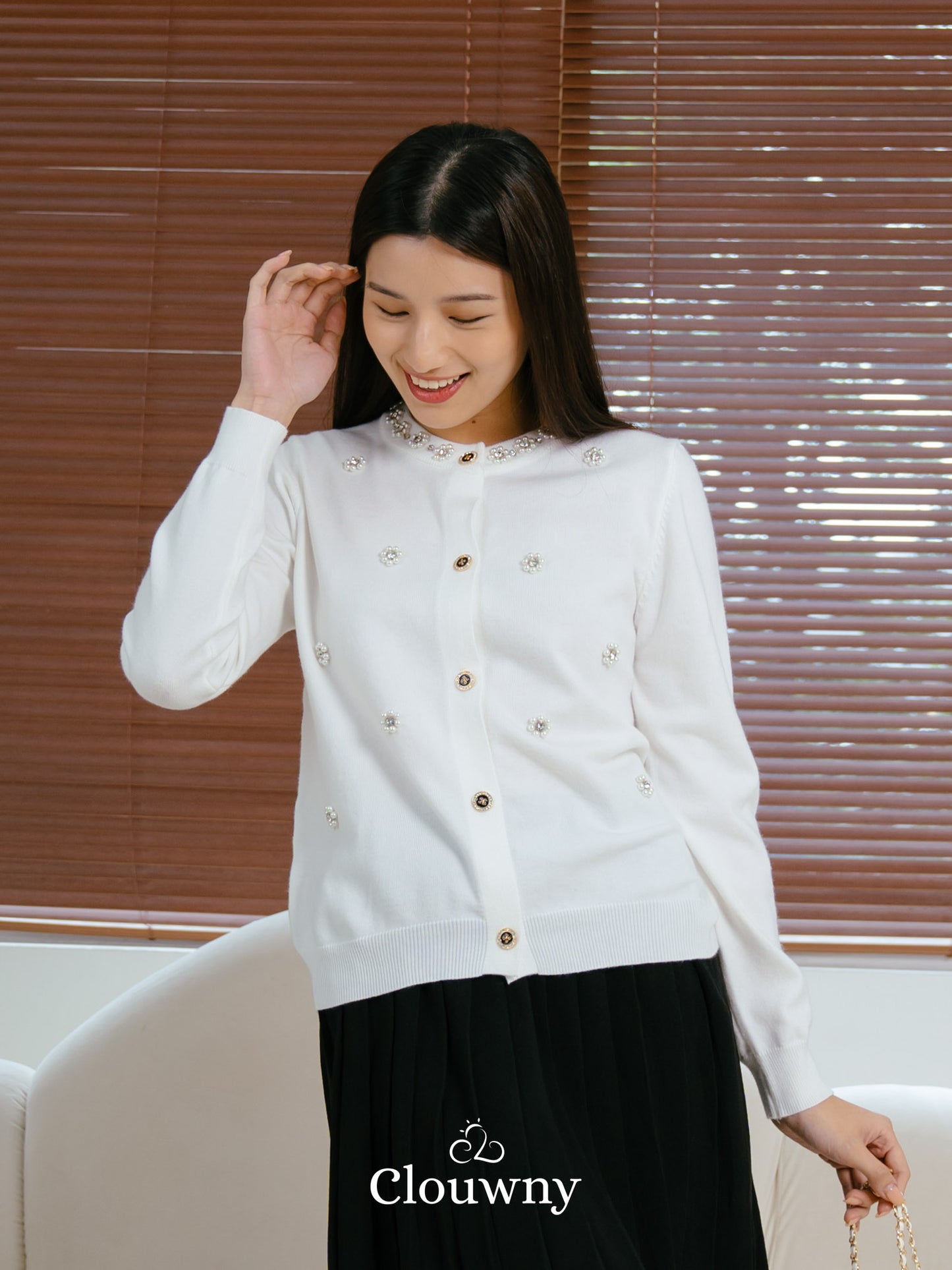 Bea Knit Cardigan - White