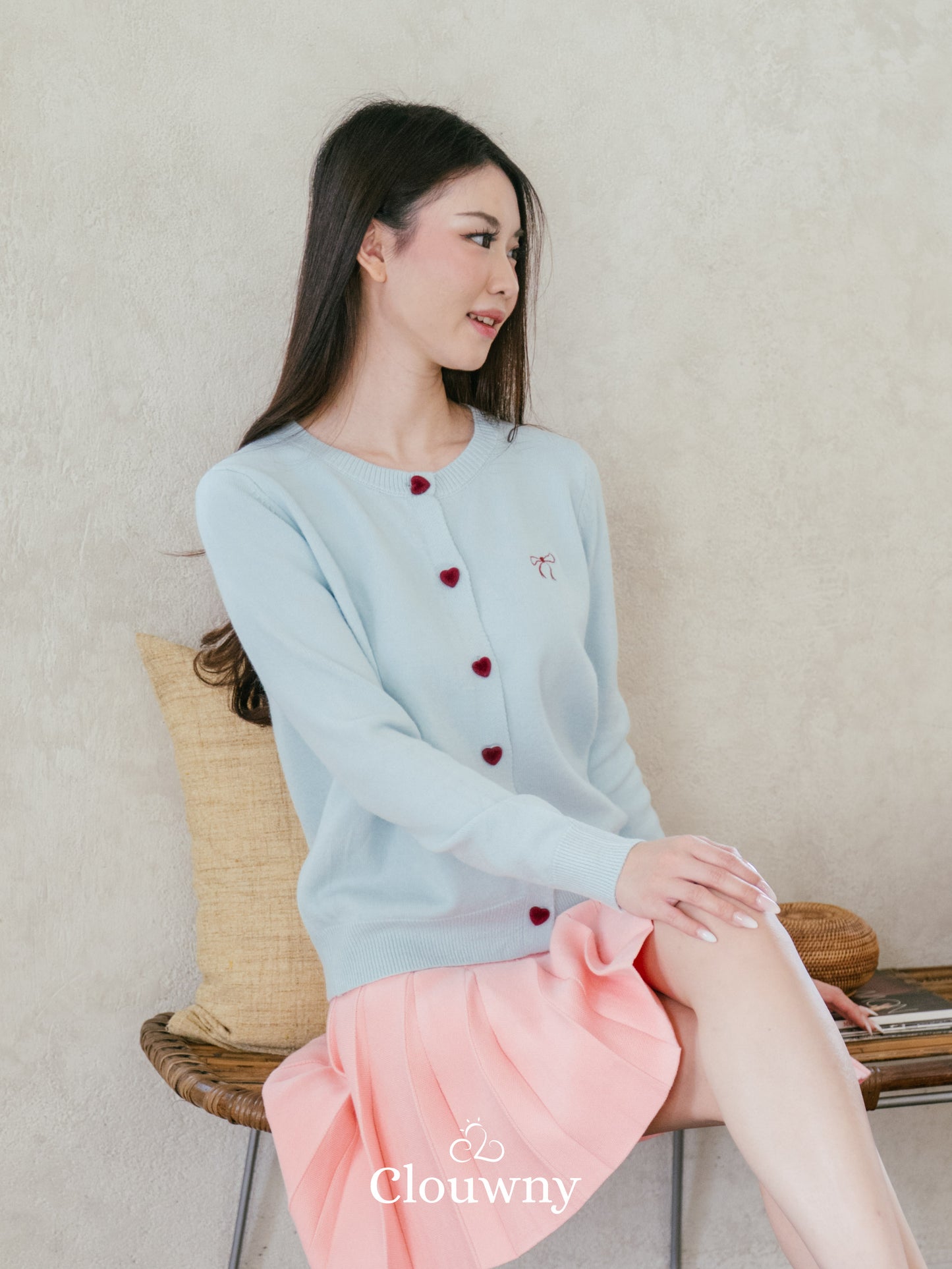 Chantal Knit Cardigan - Light Blue