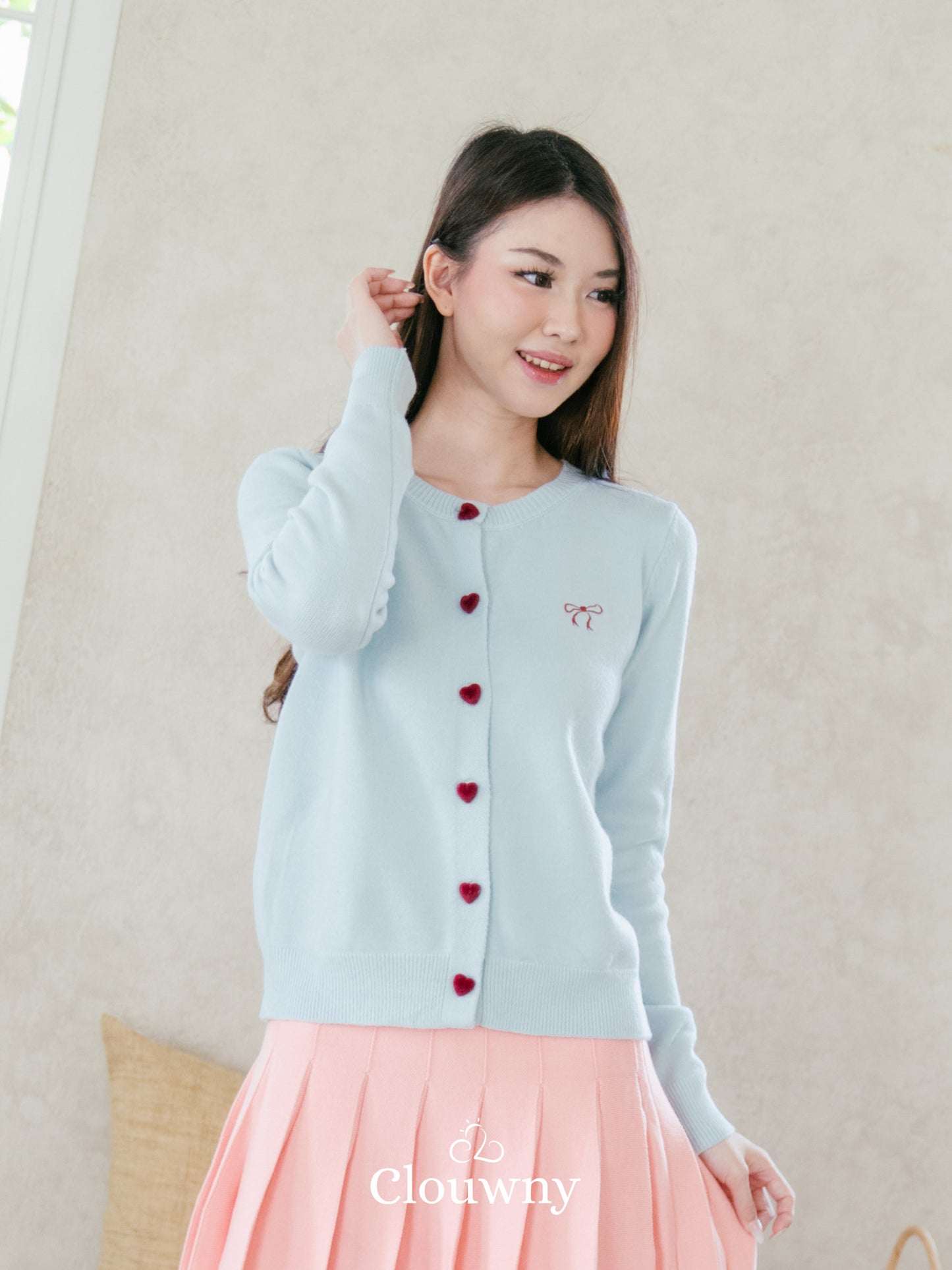Chantal Knit Cardigan - Light Blue