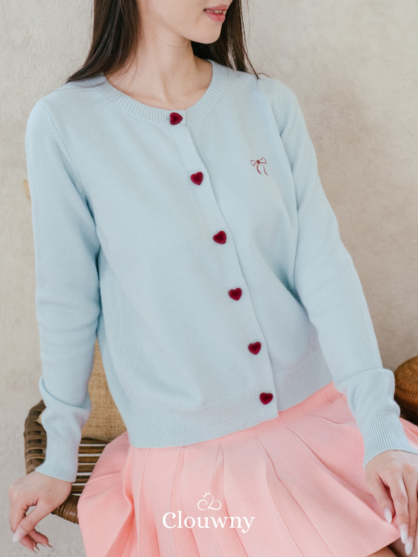 Chantal Knit Cardigan - Light Blue